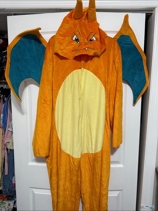 Pokemon Other - Pokemon Charizard adult Costume Onesie with Hood